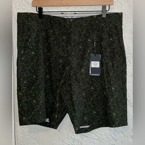 Maelreg Black and Green Proflex Flower Patterned Golf Shorts (NWT)